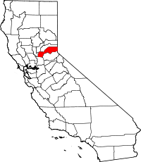 CA map with Placer County